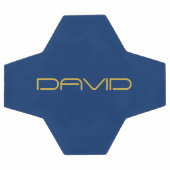 Bearbeitbarer stylischer Text | Gold und Navy Blue Fußball (Flach)