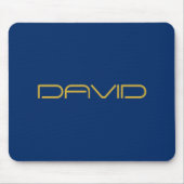 Bearbeitbarer stylischer Text | Gold und Navy Blue Mousepad (Vorne)