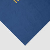 Bearbeitbarer stylischer Text | Gold und Navy Blue Seidenpapier (Detail)