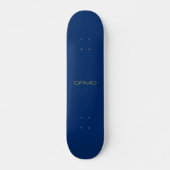 Bearbeitbarer stylischer Text | Gold und Navy Blue Skateboard (Vorne)