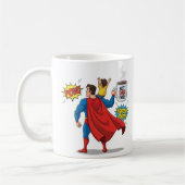 Bearbeitbarer Superhelden-Geschenkbecher Superpapa Kaffeetasse (Links)