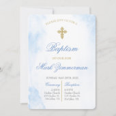 Bearbeitbarer Taufjunge Einladung (Vorderseite)