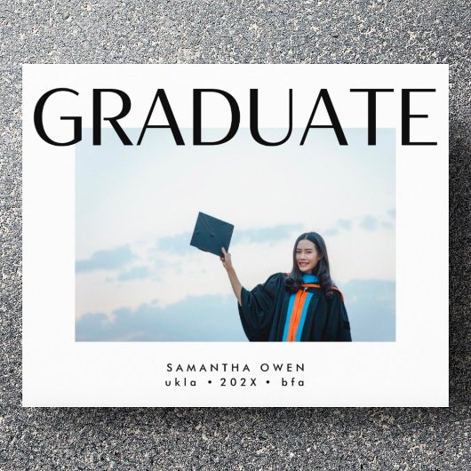 bearbeitbarer Tempel stilvolle Uni Foto Abschluss