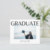 bearbeitbarer Tempel stilvolle Uni Foto Abschluss (Stehend Vorderseite)