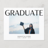 bearbeitbarer Tempel stilvolle Uni Foto Abschluss (Vorderseite)