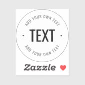 Bearbeitbarer Text & Farben Transparenter Aufklebe Aufkleber (Blatt)