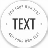 Bearbeitbarer Text & Farben Transparenter Aufklebe Aufkleber (Vorderseite)