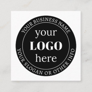 Bearbeitbarer Text & Ihr Logo oder anderes Design Quadratische Visitenkarte