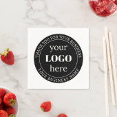 Bearbeitbarer Text & Ihr Logo oder anderes Design Serviette (Beispiel)