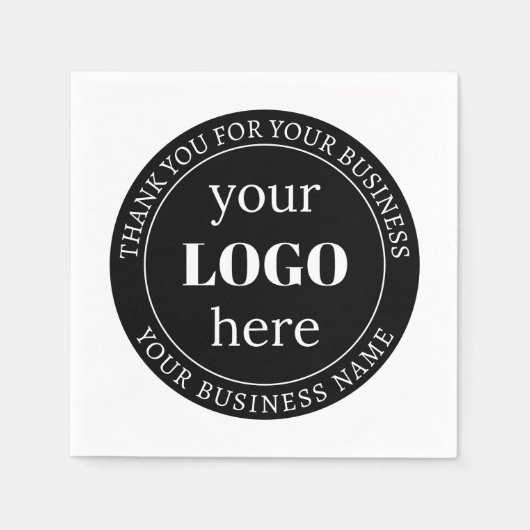 Bearbeitbarer Text & Ihr Logo oder anderes Design Serviette (Vorderseite)