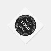 Bearbeitbarer Text & Ihr Logo oder anderes Design Serviette (Ecke)