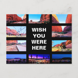 Bearbeitbarer Text - Uluru Red Center - Multi-Foto Postkarte