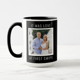 Bearbeitbarer Text und benutzerdefiniertes Foto zu Tasse