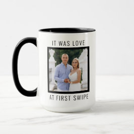 Bearbeitbarer Text und benutzerdefiniertes Foto zu Tasse