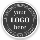 Bearbeitbarer Text und Ihr Logo oder anderes Desig Aufkleber (Vorderseite)