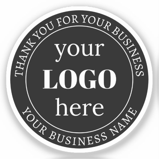 Bearbeitbarer Text und Ihr Logo oder anderes Desig Aufkleber (Vorderseite)