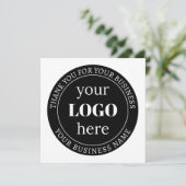 Bearbeitbarer Text und Ihr Logo oder anderes Desig Dankeskarte (Stehend Vorderseite)