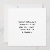 Bearbeitbarer Text und Ihr Logo oder anderes Desig Dankeskarte (Rückseite)