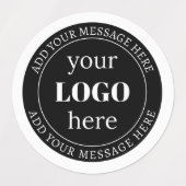 Bearbeitbarer Text und Ihr Logo oder anderes Desig Etiketten (Design 2)