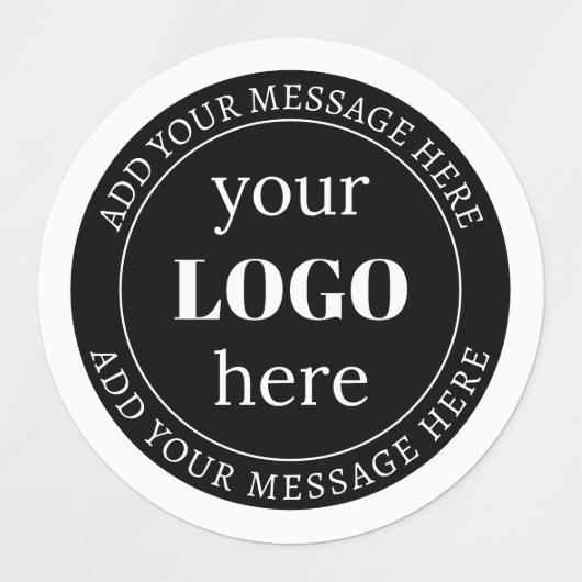 Bearbeitbarer Text und Ihr Logo oder anderes Desig Etiketten (Design 1)