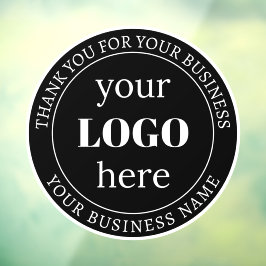 Bearbeitbarer Text und Ihr Logo oder anderes Desig Fensteraufkleber