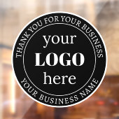 Bearbeitbarer Text und Ihr Logo oder anderes Desig Fensteraufkleber (Blatt 2)