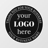 Bearbeitbarer Text und Ihr Logo oder anderes Desig Fensteraufkleber (Blatt)