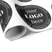 Bearbeitbarer Text und Ihr Logo oder anderes Desig Geschenkpapier (Rolleneckpunkt)