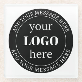 Bearbeitbarer Text und Ihr Logo oder anderes Desig Glasuntersetzer