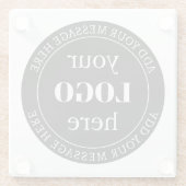 Bearbeitbarer Text und Ihr Logo oder anderes Desig Glasuntersetzer (Rückseite)