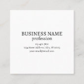 Bearbeitbarer Text und Ihr Logo oder anderes Desig Quadratische Visitenkarte (Rückseite)