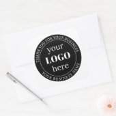 Bearbeitbarer Text und Ihr Logo oder anderes Desig Quadratischer Aufkleber (Umschlag)