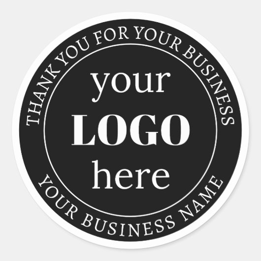 Bearbeitbarer Text und Ihr Logo oder anderes Desig Runder Aufkleber (Vorderseite)
