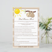 Bearbeitbarer Vater kennt das beste Baby-Duschspie (Stehend Vorderseite)