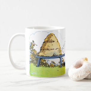 Bearbeitbarer Vintage-Honigbienenstock-Werbebecher Kaffeetasse