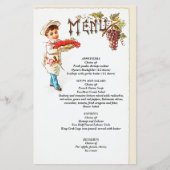 Bearbeitbarer Vintager Koch mit Hummer (Vorderseite)