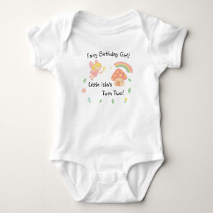 Bearbeitbarer Wachsmalstift-Stil – Feen-Pilz-Wald Baby Strampler