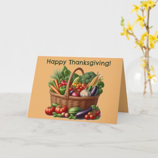 bearbeitbarer Warenkorb für den Erntedank Gemüse Karte (Gelbe Blume)