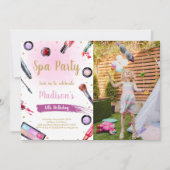 Bearbeitbarer Wellness-Center Geburtstag Einladung (Vorderseite)