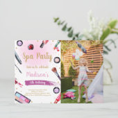 Bearbeitbarer Wellness-Center Geburtstag Einladung (Stehend Vorderseite)