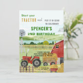 Bearbeitbarer Zuchttracker Geburtstagsempfehlung Einladung (Stehend Vorderseite)