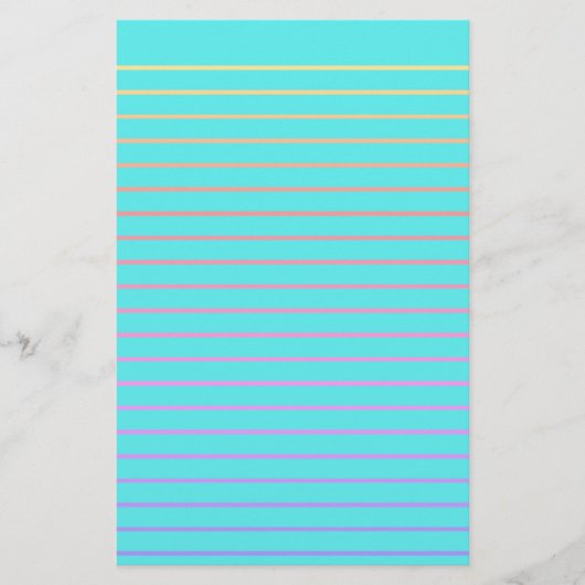 bearbeitbares Aquamarines Zierpapier Briefpapier (Vorderseite)