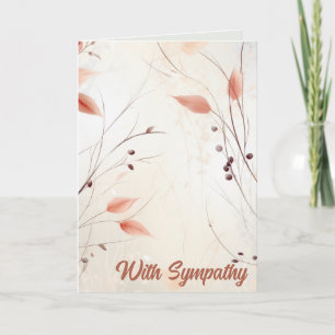 Bearbeitbares Beileid für empfindliche Blätter Karte