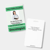 Bearbeitbares Berufliches Mitarbeiter-ID-Abzeichen Ausweis (Vorder- & Rückseite)