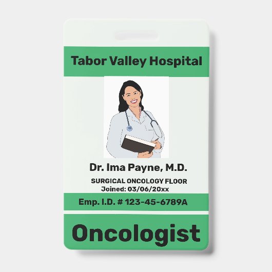 Bearbeitbares Berufliches Mitarbeiter-ID-Abzeichen Ausweis (Vorderseite)