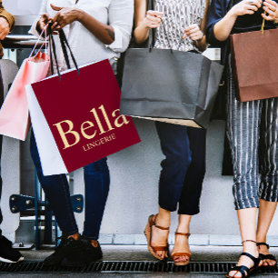 Bearbeitbares elegantes Lingerie-Branding-Design Große Geschenktüte