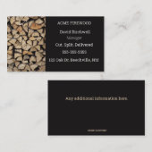 Bearbeitbares Firewood Visitenkarte (Vorne/Hinten)