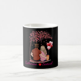 Bearbeitbares Foto und Name Einfaches Foto Valenti Kaffeetasse