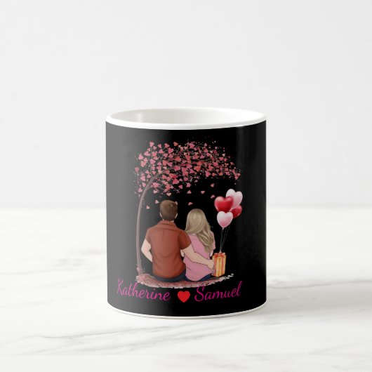 Bearbeitbares Foto und Name Einfaches Foto Valenti Kaffeetasse (Mittel)