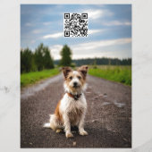 Bearbeitbares Gefunden-Hund-Plakat mit QR-Code und Flyer (Hinten)